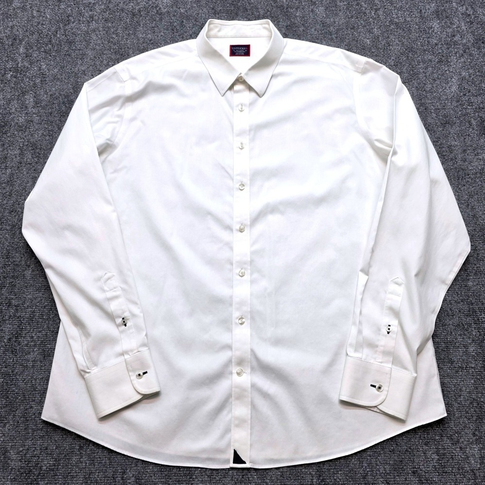UNTUCKit Men's XXL Tall White Wrinkle Free Cotton Long Sleeve Button Down Shirt - Picture 2 of 14